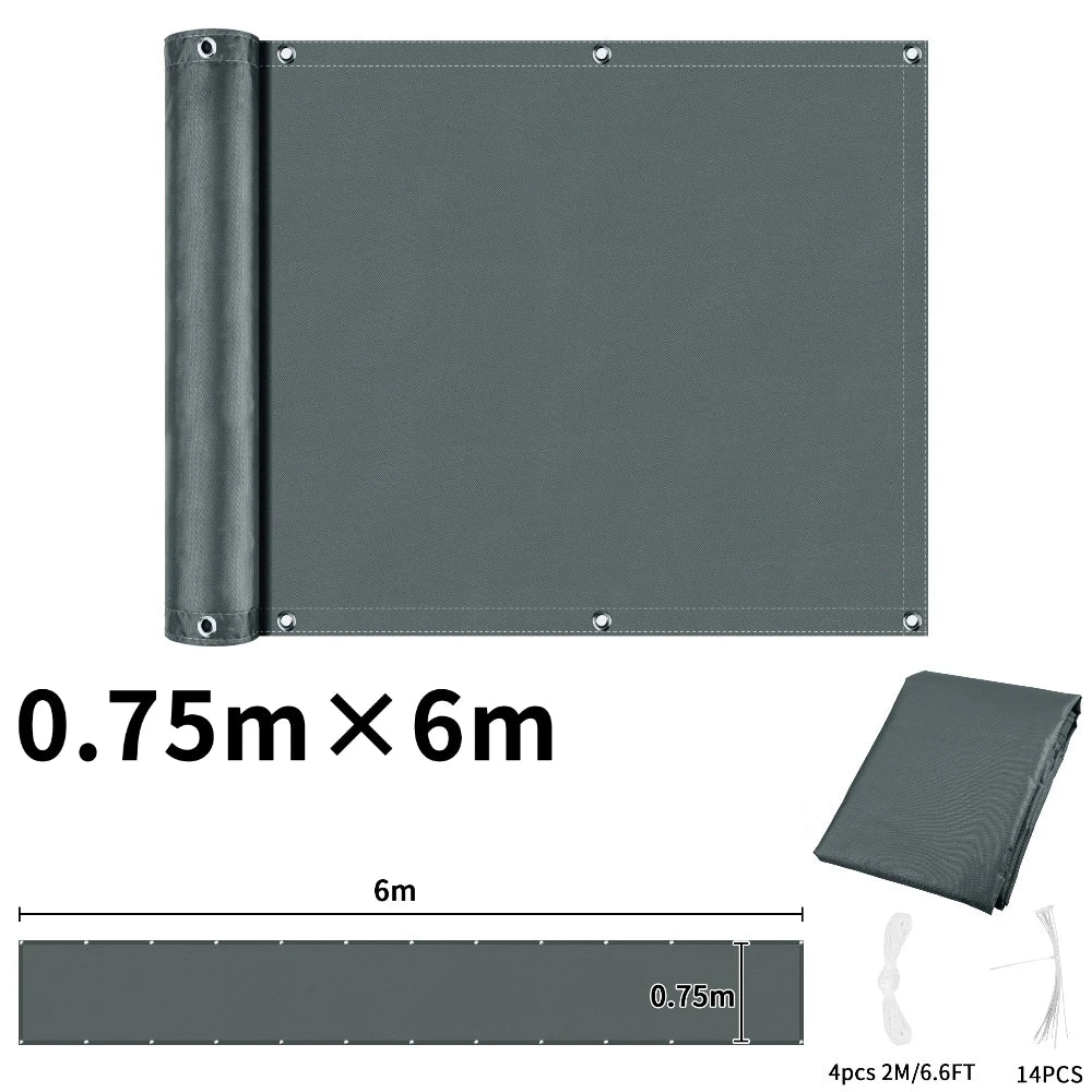 Waterproof Balcony Privacy Screen – UV Protection Fence Cover