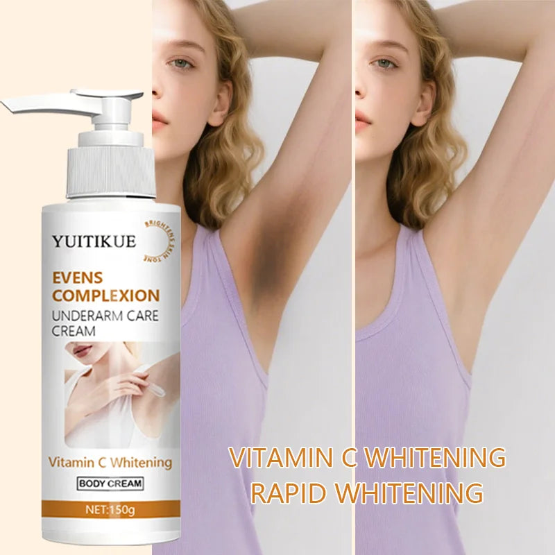 YUITIKUE Underarm Brightening Cream 150g - 2-in-1 Evens & Whitens, Vitamin C Formula, Dark Spot Corrector, Smooth Skin Care Peaceful Pleasures Health and Wellness