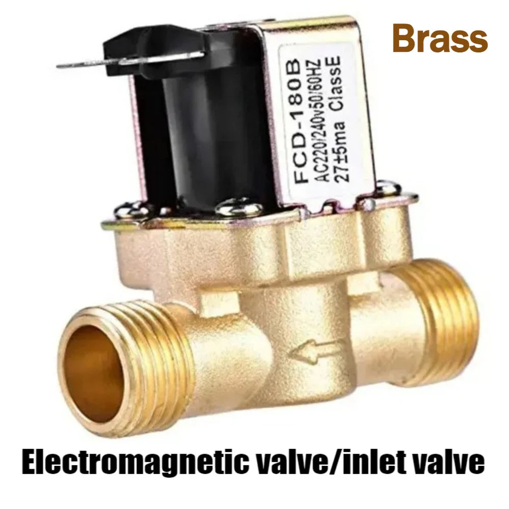 Brass N/C Solenoid Valve 12V 24V 220V – G1/2" & G3/4" Water Flow