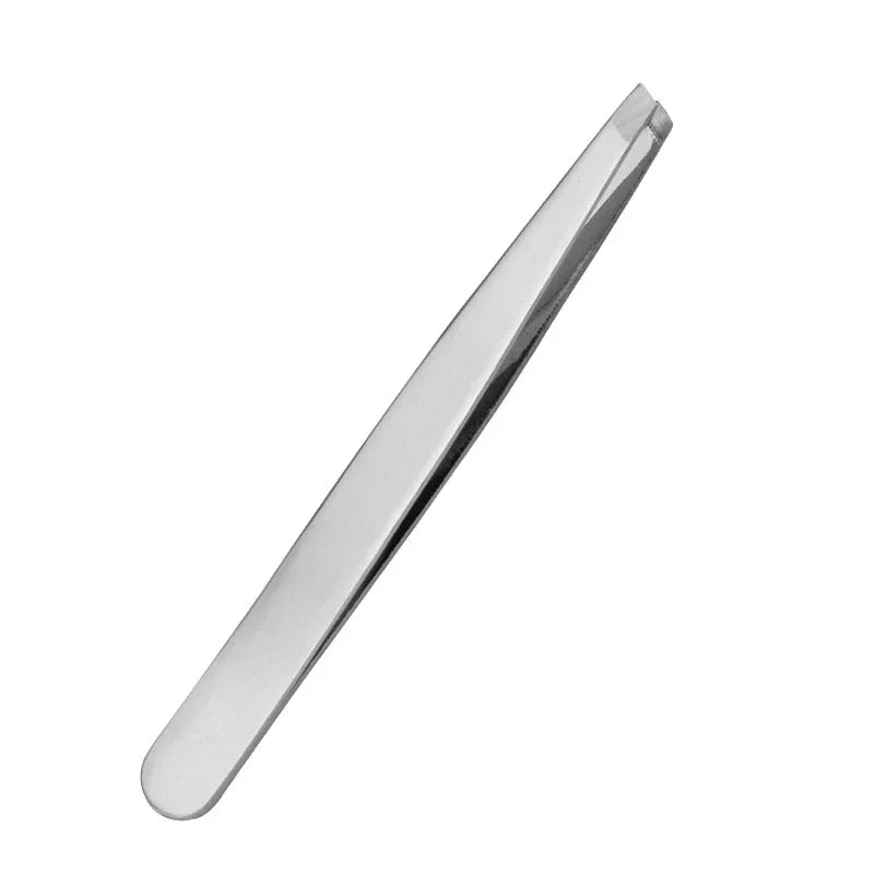 5pcs Stainless Steel Slanted Eyebrow Tweezers for Shaving and Hair Removal, Blackhead Remover Peaceful Pleasures Health and Wellness Silver