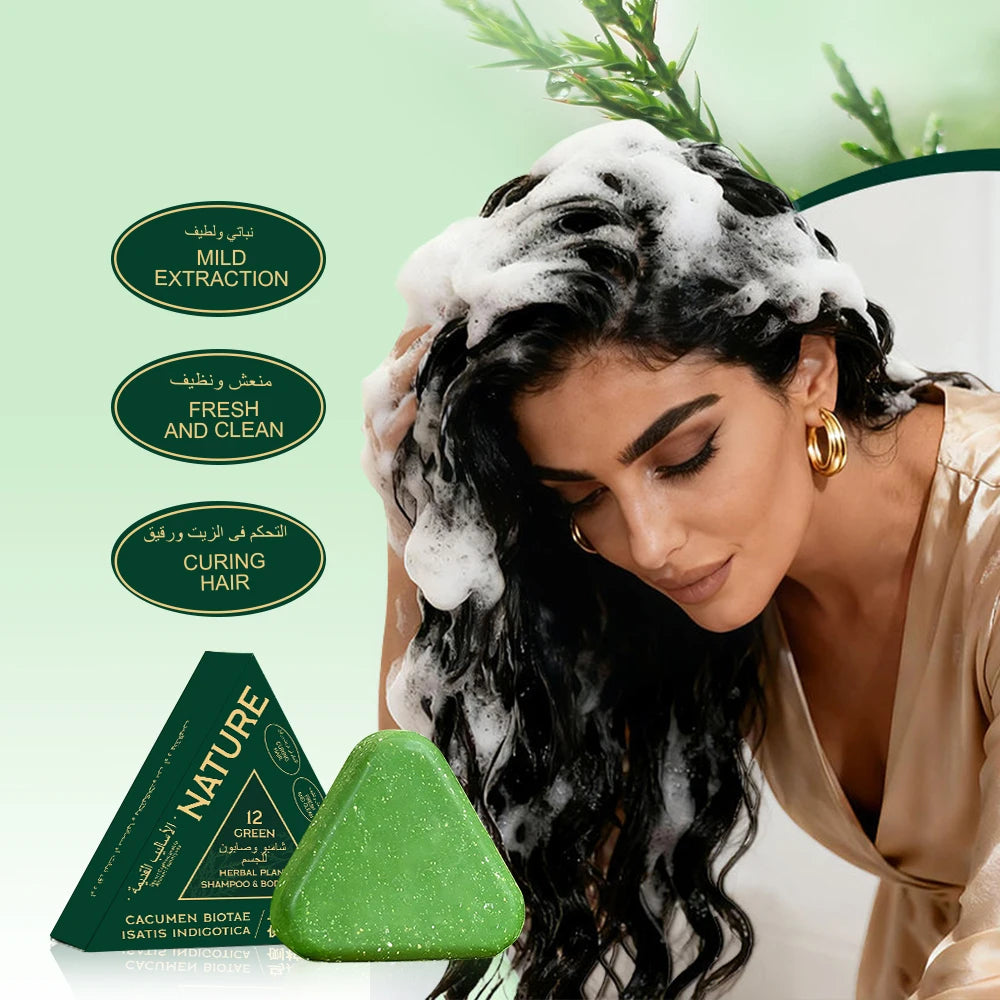 AILKE Herbal Shampoo Bar – Anti-Dandruff & Hair Growth 120g