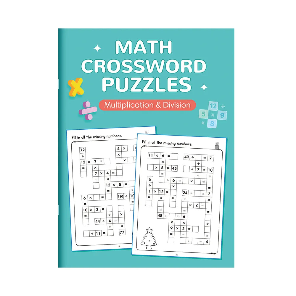 Math Crossword Puzzles Addition Subtraction Multiplication Division