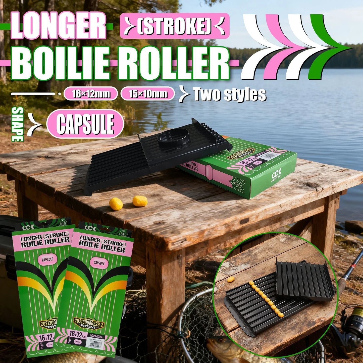 Carp Fishing Bait Roller Tool Kit Portable Bait Shaper BoiliesRoll Accessories For Outdoor Fishing Peaceful Pleasures Health and Wellness