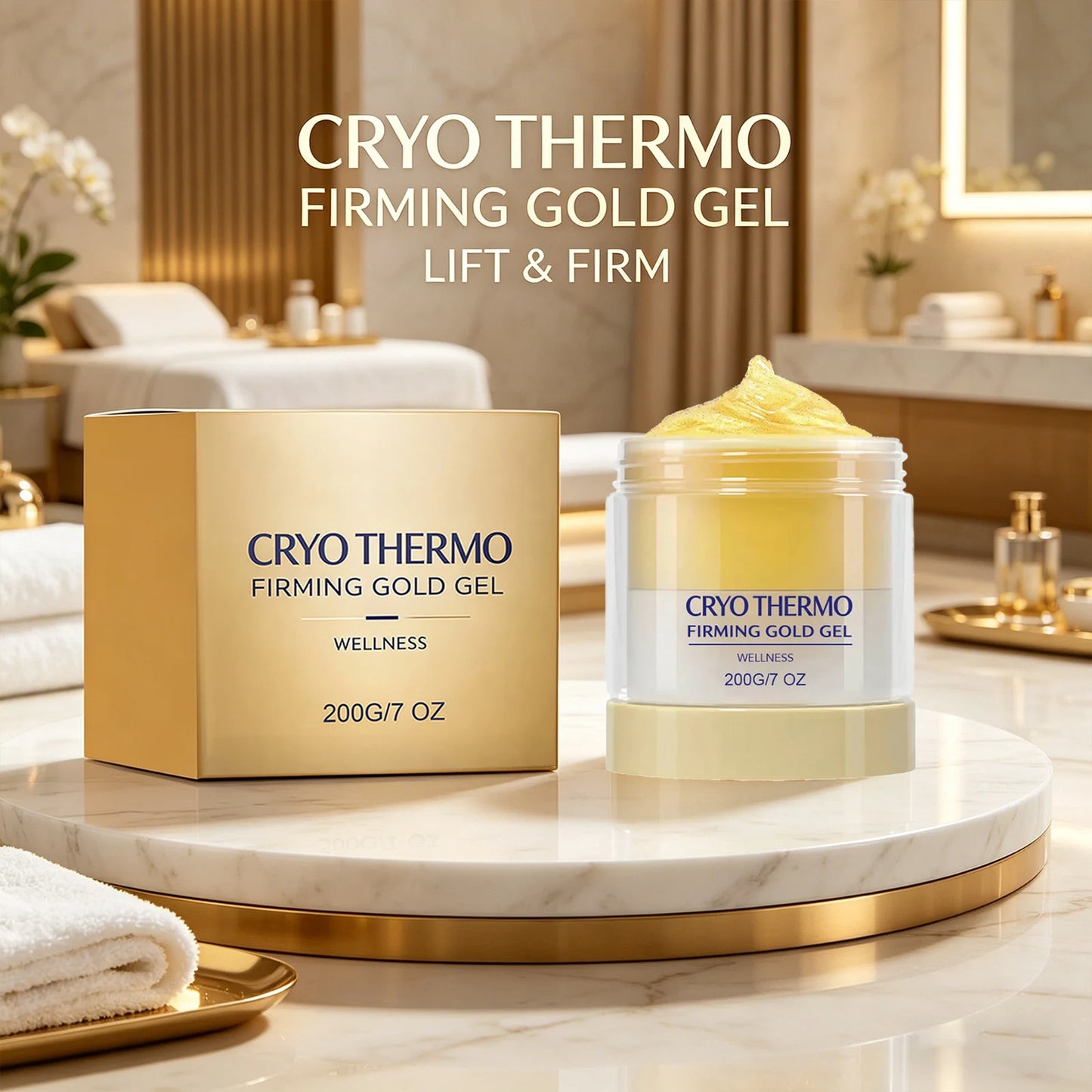 Firming Gold Face Cream Moisturizing Accelerate Fat Metabolism Improve Skin Elasticity Reduce Sagging Wellness Body Massage Gel Peaceful Pleasures Health and Wellness