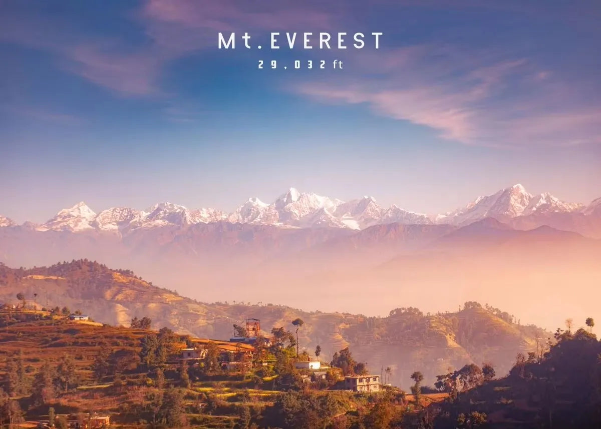 Mount Everest Panoramic Canvas Wall Art | Mountain Print