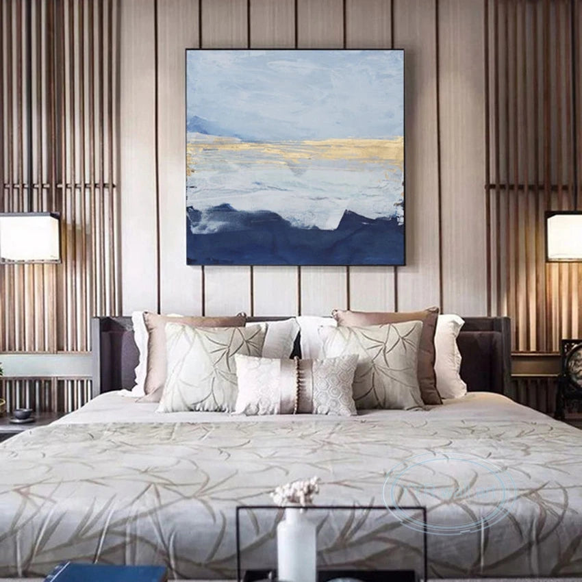Handmade Oil Painting Home Decoration Modern Minimalist Abstract Wall Art Canvas Poster Living Room Bedroom Restaurant Picture Peaceful Pleasures Health and Wellness