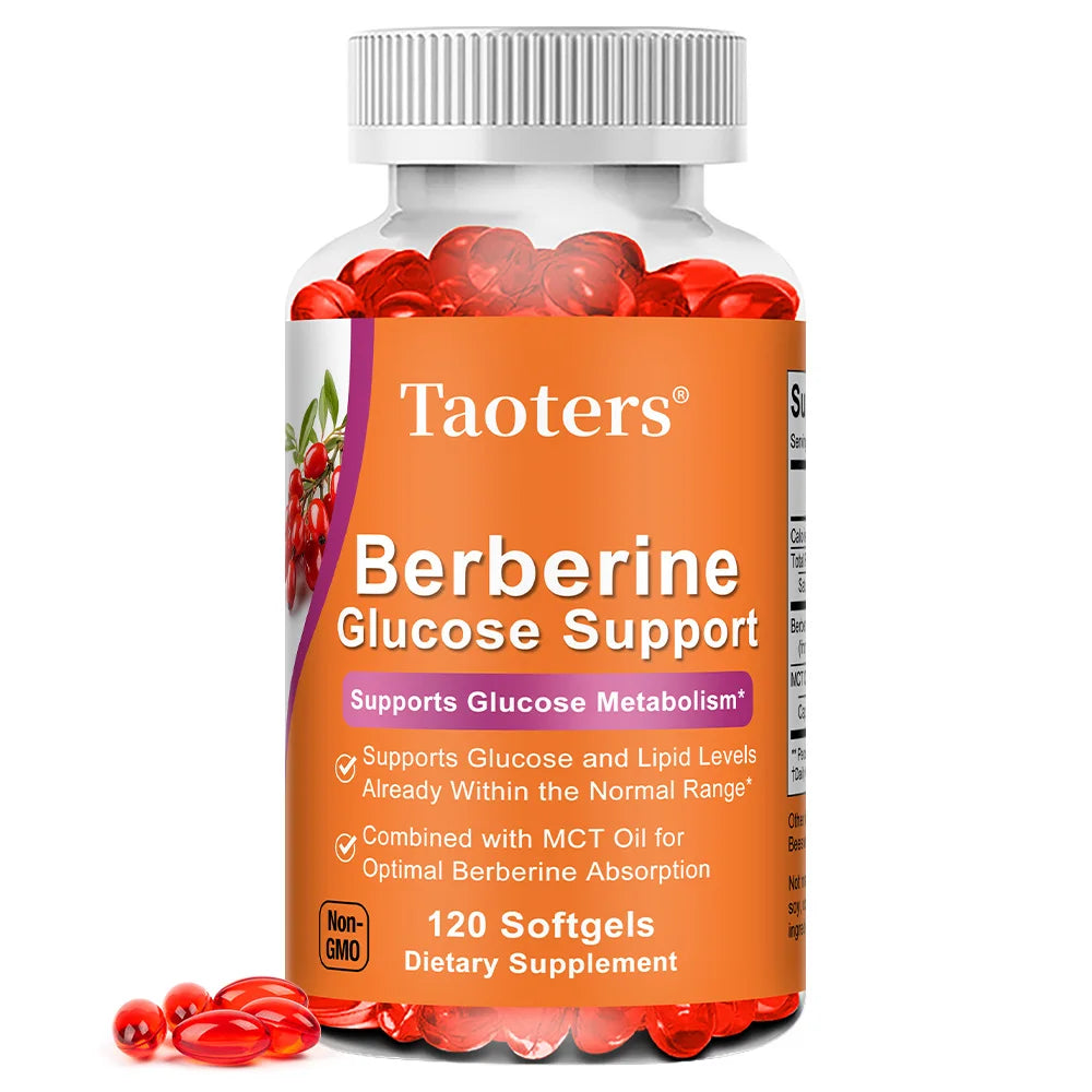 Berberine HCl + MCT Oil Capsules | Blood Sugar & Heart Support