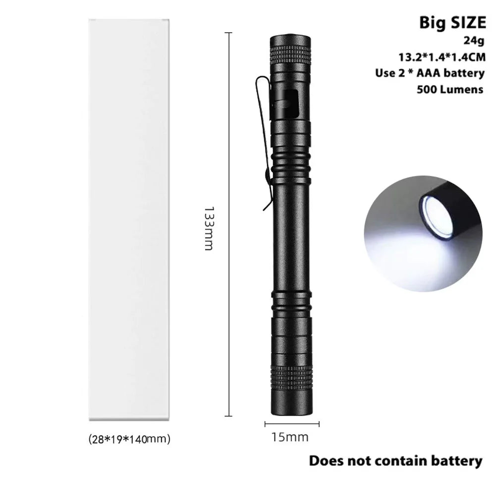 Mini XPE LED Flashlight | Compact Waterproof EDC Pen Torch