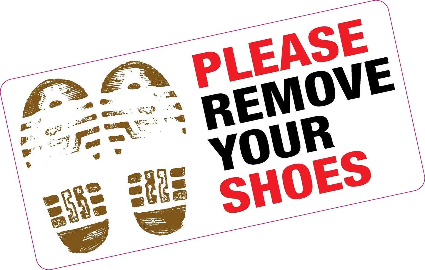 3Pack 100x50mm Please Remove Your Shoes Sticker For Car Wall Home Window Mosque Gym Pool Peaceful Pleasures Health and Wellness