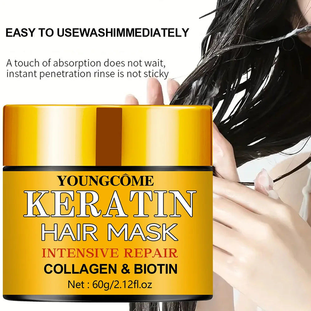 Hair Repairs Hair Mask Essential Oil Nourishing for Dry Damaged Biotin Collagen Keratin Treatment Hairs Conditioner Hair Peaceful Pleasures Health and Wellness