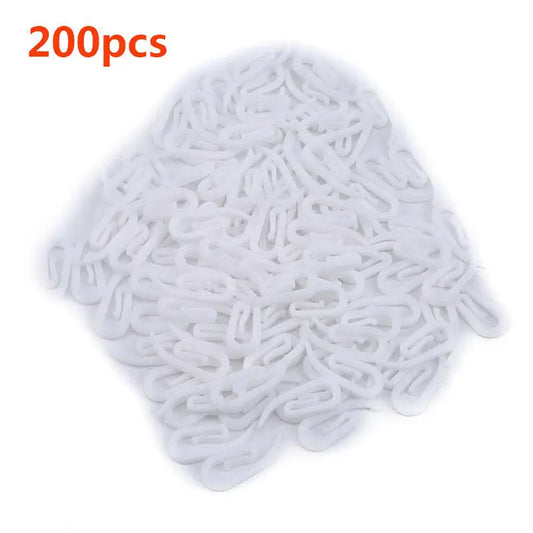 Clip-On Curtain Hooks 100pcs No-Tools Easy Install Window Curtain Rings Smooth Glide Plastic Hangers Tracks Curtain Accessories Peaceful Pleasures Health and Wellness