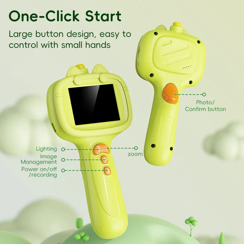 Kids Endoscope Camera 1080p HD 2.4" Display – LED Probe Gift