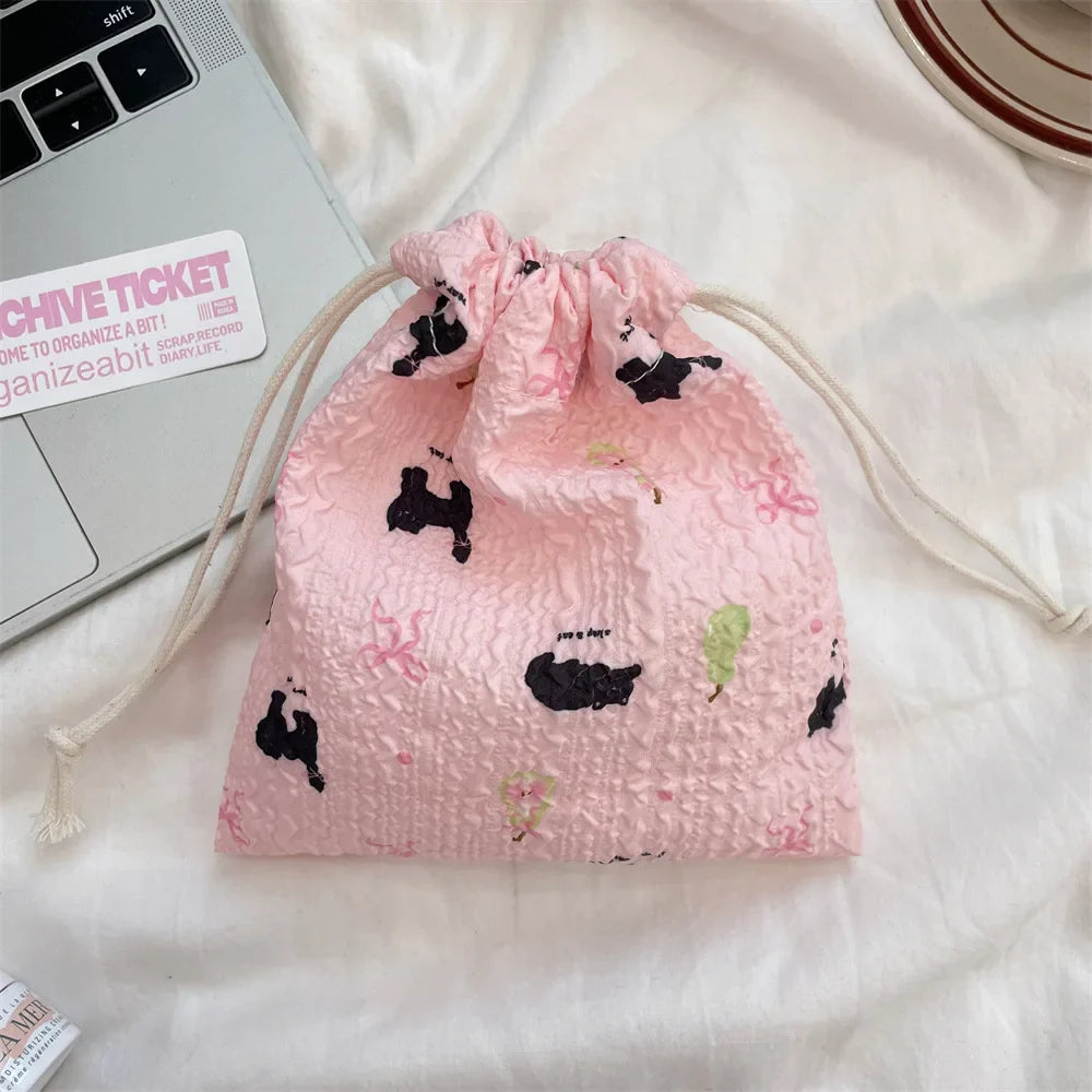 Cute Drawstring Pouch – Coin, Jewelry & Cosmetic Storage Bag