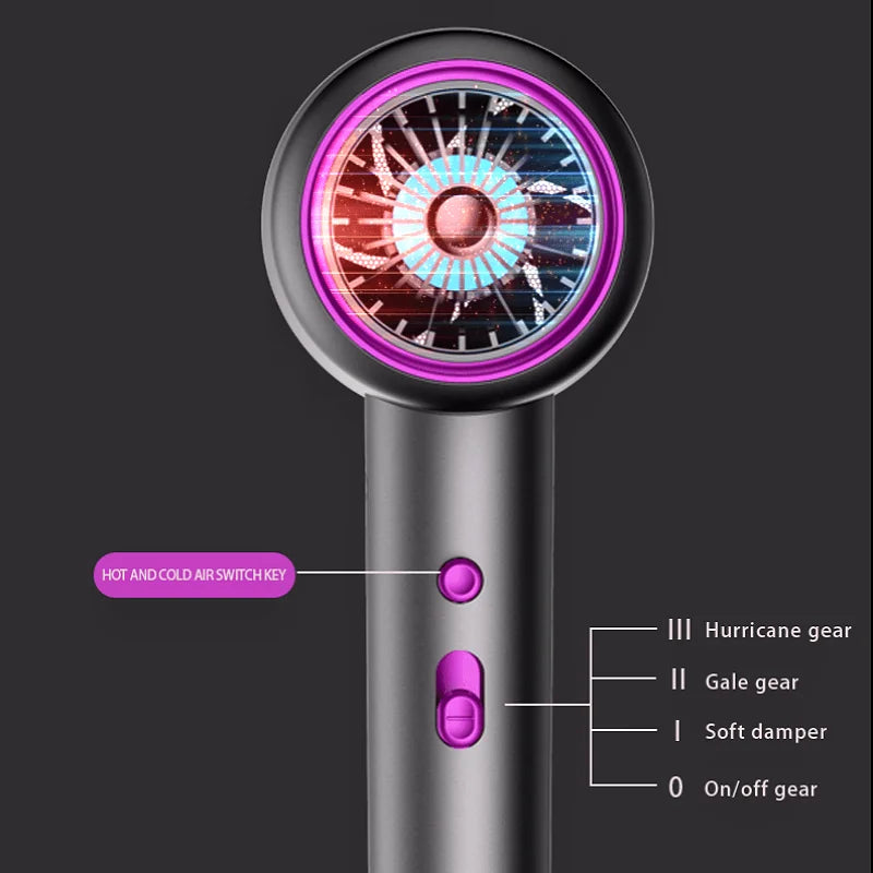 HOMEFISH 2000W Negative Ion Hair Dryer | Salon & Home Ionic Hair Dryer Peaceful Pleasures Health and Wellness