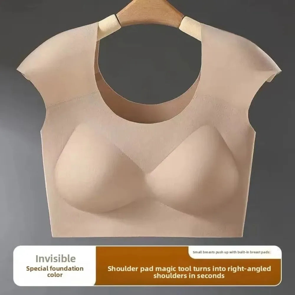 Seamless Shoulder Bra Tank Top – Breathable Invisible Vest