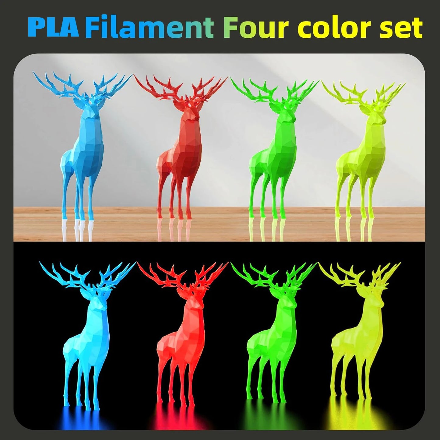 DINGSUN Glow in the Dark PLA Filament 1.75mm | High Flow 3D Print