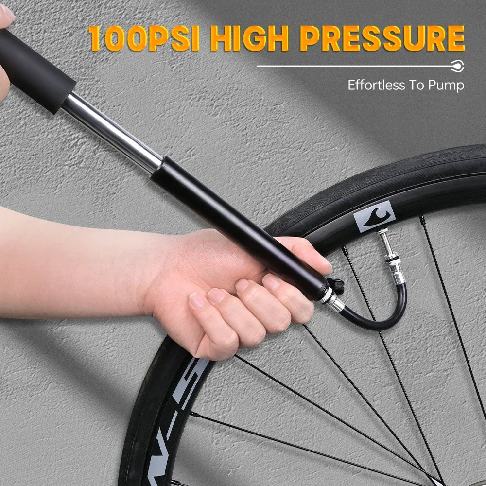 PHMAX 100 PSI Mini Bike Pump – Schrader & Presta Valve