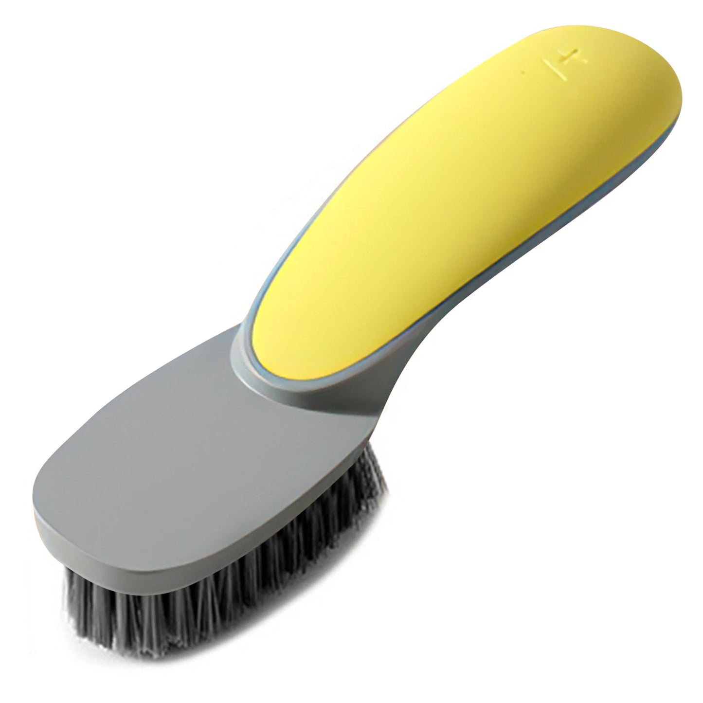 Laundry Stain Wear Resistant Washing Brush Shoe Brush Soft Bristle Cleaning Shoes Scrubber Long Handle Household Cleaning Tool Peaceful Pleasures Health and Wellness Yellow Gray