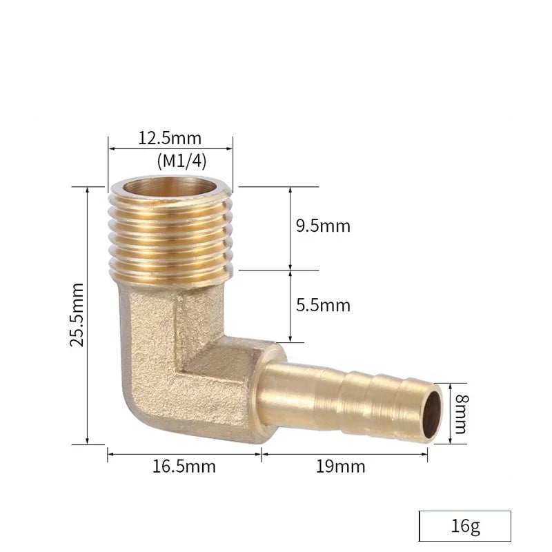 Brass Barb Hose Fitting 4–19mm BSP Female Thread Adapter