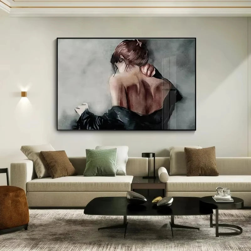 Abstract Face Black & White Canvas Wall Art | Modern Decor