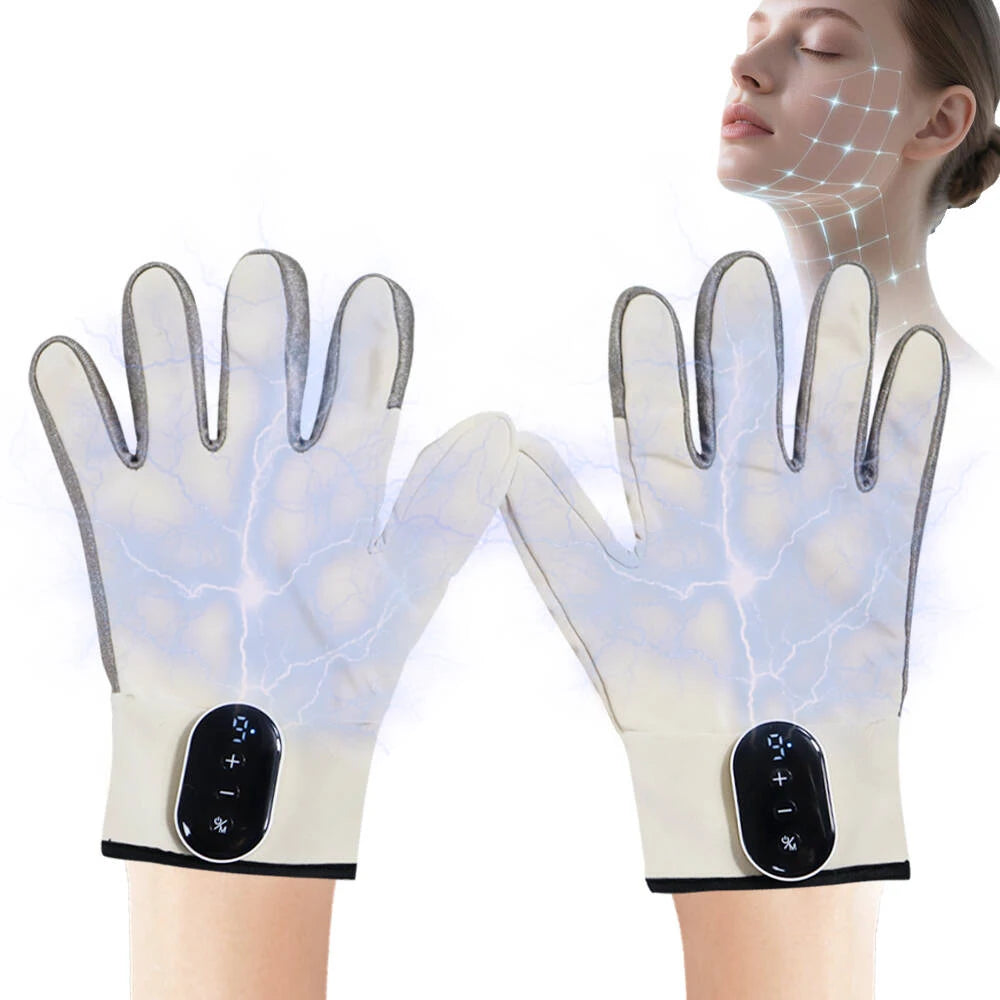 VamsLuna Microcurrent EMS Massage Gloves | Skin Tightening