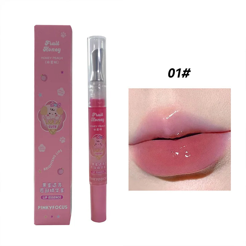 PinkyFocus Honey Lip Oil Essence – Moisturize & Smooth Lips
