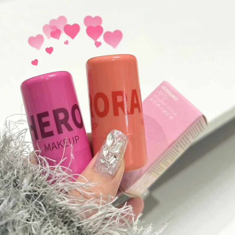 Strawberry Jelly Blush Stick – Dual-Use Lip & Cheek Matte Tint