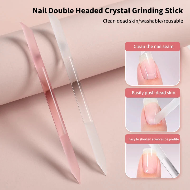 1Pcs Glass Cuticle Pusher Nail Manicure Stick Professional Precision Filing CuticleRemover PedicureForManicure Nails Accessories Peaceful Pleasures Health and Wellness