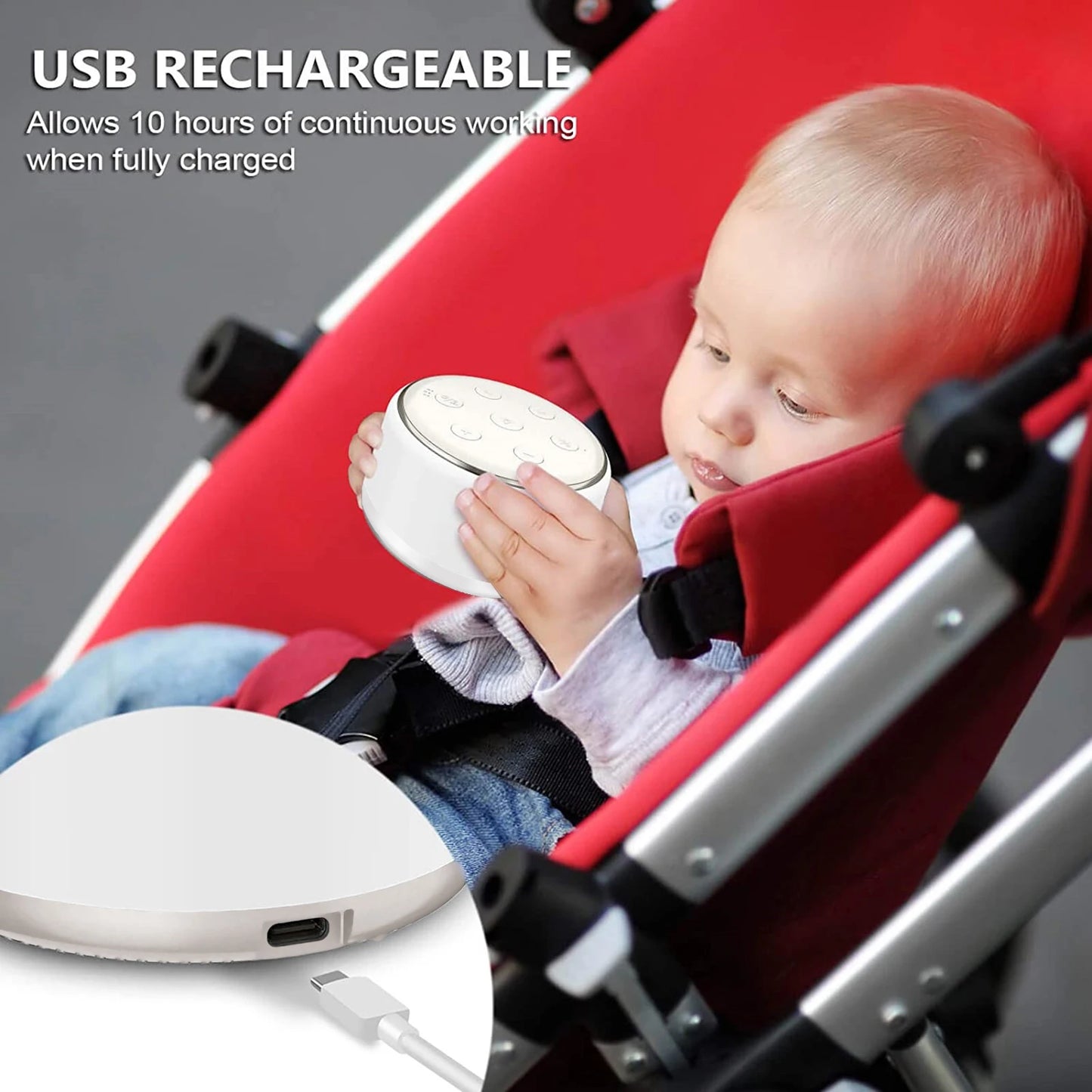 White Noise Machine for Baby | 34 Sounds, 7 Color Night Light