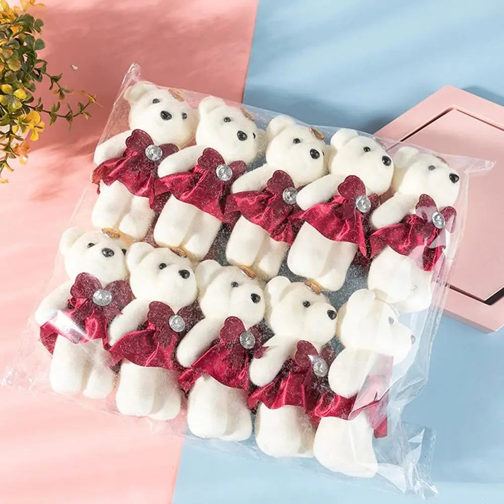 10pcs Diamond Ice Cream Teddy Bear Bouquet | Gift & Home Decor