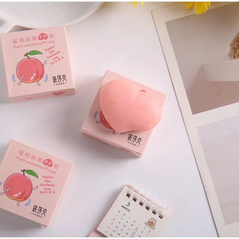Sweet Peach Handmade Bath Soap Natural Plant Extract Gentle Oil-control Moisturizing Facial Soap Long-lasting Fragrance Soap Peaceful Pleasures Health and Wellness