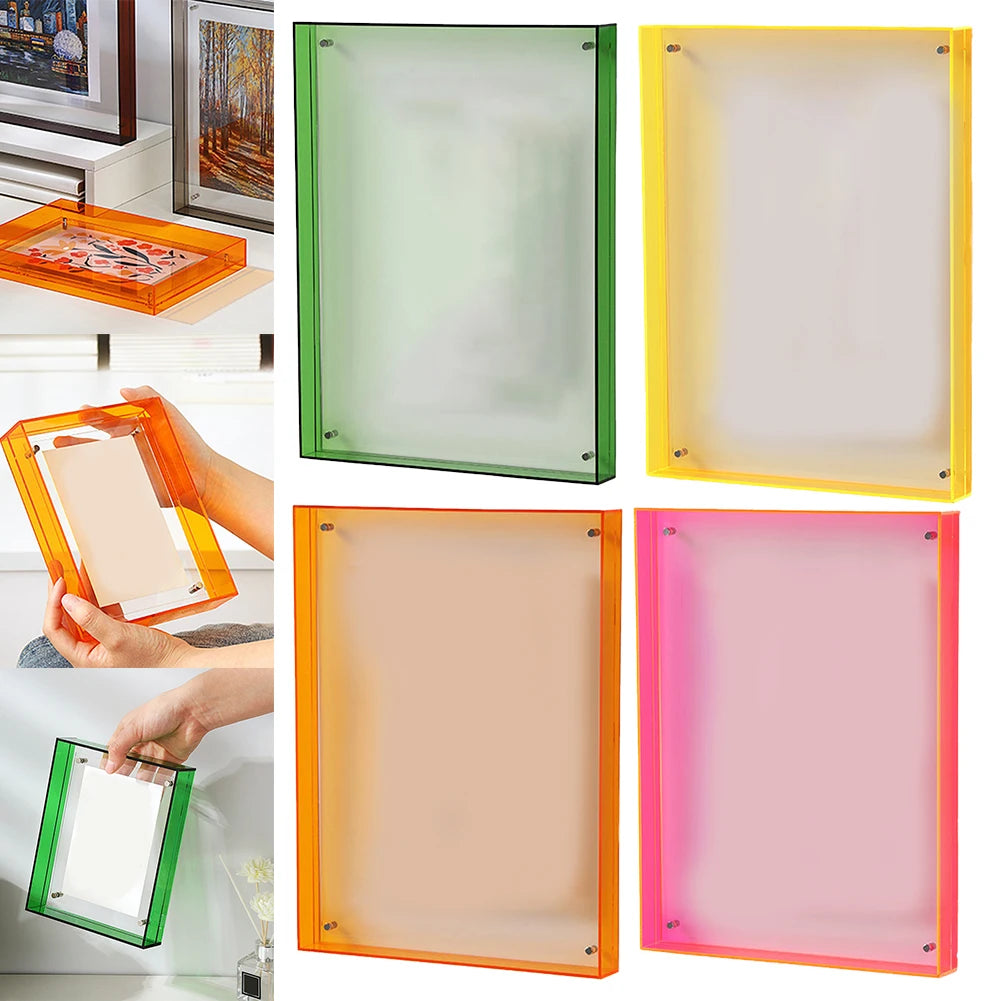 Acrylic Transparent Photo Picture Frame Diy Poster Hanging Wall Decor