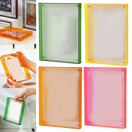Acrylic Transparent Photo Picture Frame Diy Poster Hanging Wall Decor Peaceful Pleasures Health and Wellness