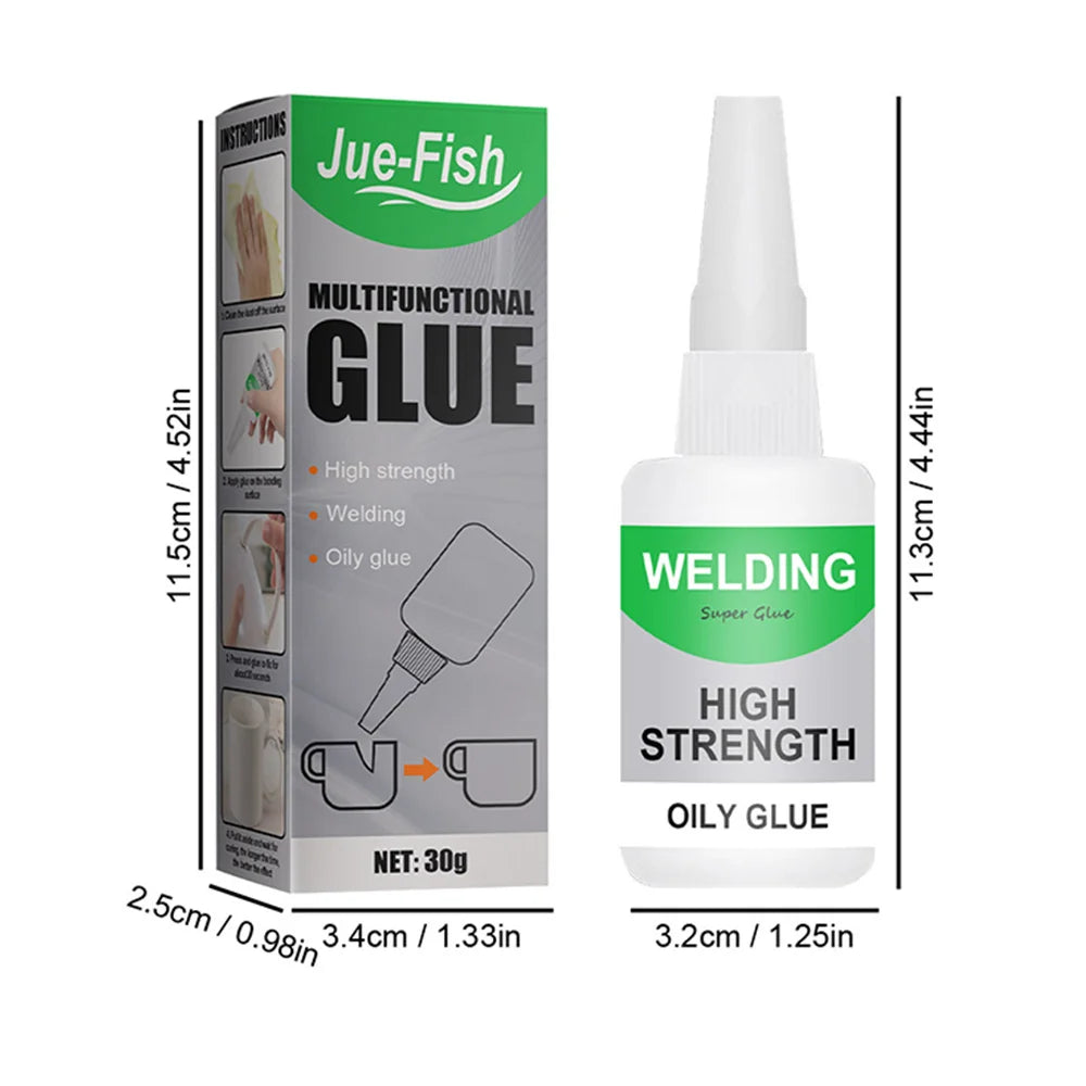 Strong Oily Glue Welding Agent Quick Dry Durable Acrylate Adhesive Glue for Household Metal Glass Surface Peaceful Pleasures Health and Wellness