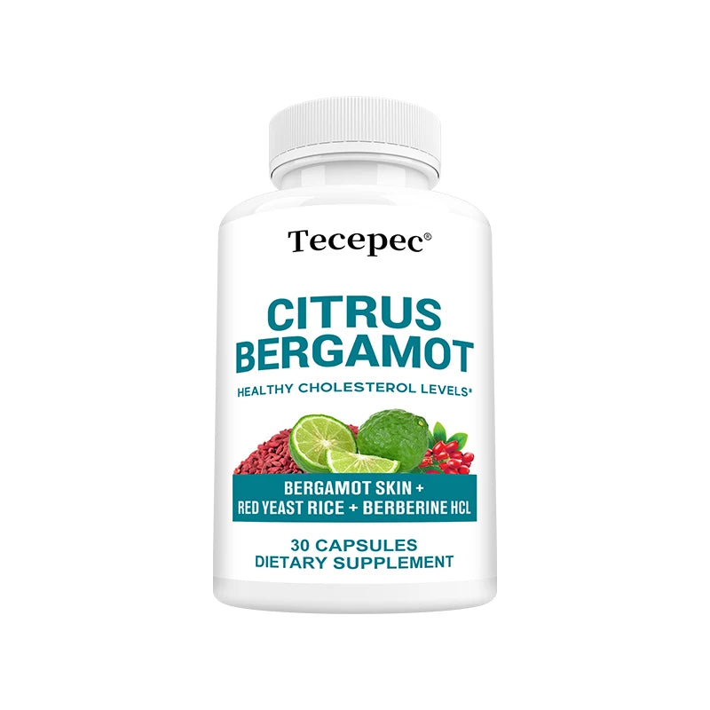Premium Citrus Bergamot Extract Capsules - Heart & Cardiovascular Support, Immune Boost, Helps with Overall Health, Non-GMO Peaceful Pleasures Health and Wellness 30count-1 bottle
