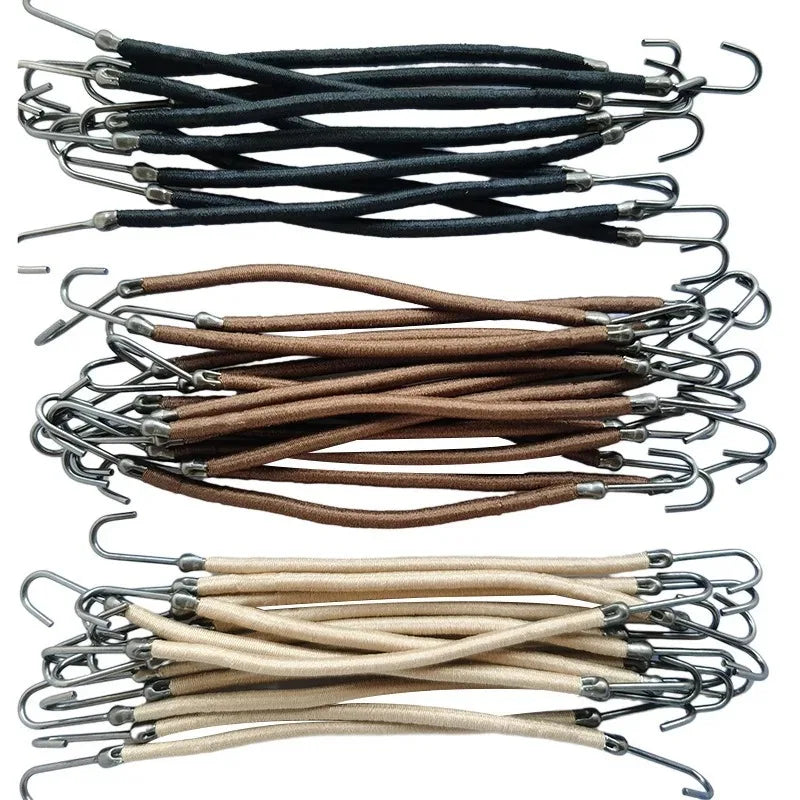 5-Pack Elastic Bow Hair Bands with Hooks – Ponytail Holders