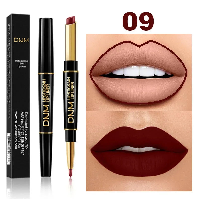 IFANYUO 2-in-1 Lip Liner & Matte Lipstick – 12 Colors