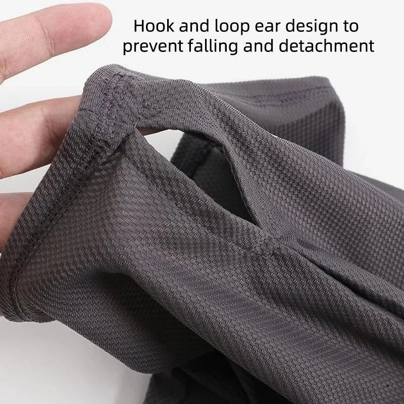 Summer Ice Silk Sunscreen Mask For Men Women Outdoor Cycling Face Cover Solid Color Neck Wrap UV Protection Ear Bandana Scarf Peaceful Pleasures Health and Wellness