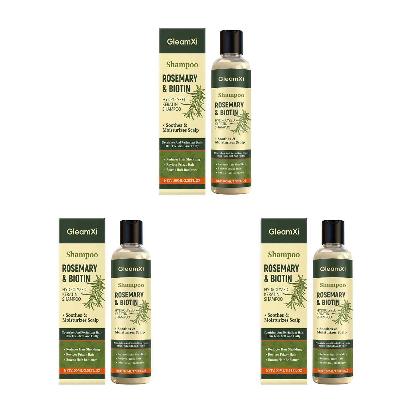 Rosemary Shampoo Thickening Volumizing Nourishing Oil Control Dry Damaged Repair Scalp Cleansing Smoothing Strengthening Shampoo Peaceful Pleasures Health and Wellness 300ml boxed