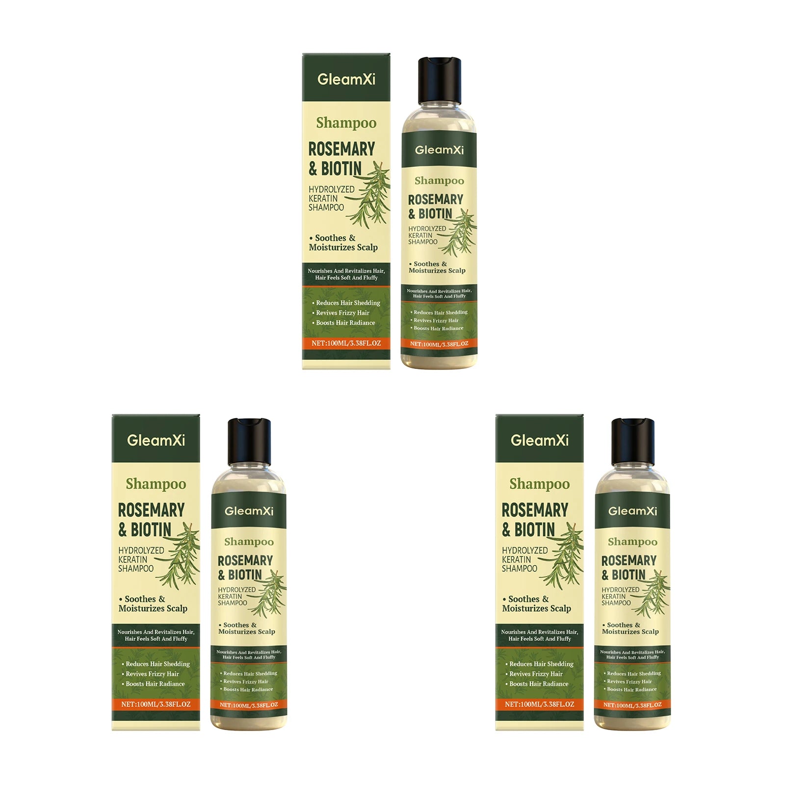 Rosemary Shampoo Thickening Volumizing Nourishing Oil Control Dry Damaged Repair Scalp Cleansing Smoothing Strengthening Shampoo Peaceful Pleasures Health and Wellness 300ml boxed
