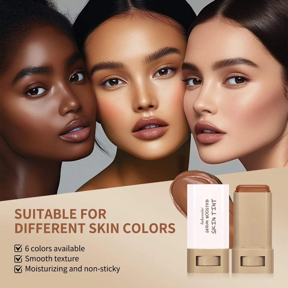 Stick Foundation Balm Serum Boosted Skin Tint Foundation Stick Smooth Plumper Hight Coverage Travel Bronze Foundation Stick Make Peaceful Pleasures Health and Wellness