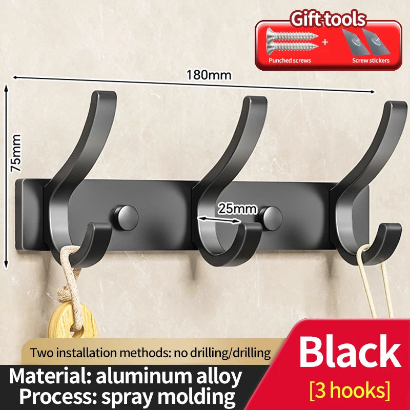 No-Drill 6-Hook Wall Hanger | Coat & Clothes Organizer