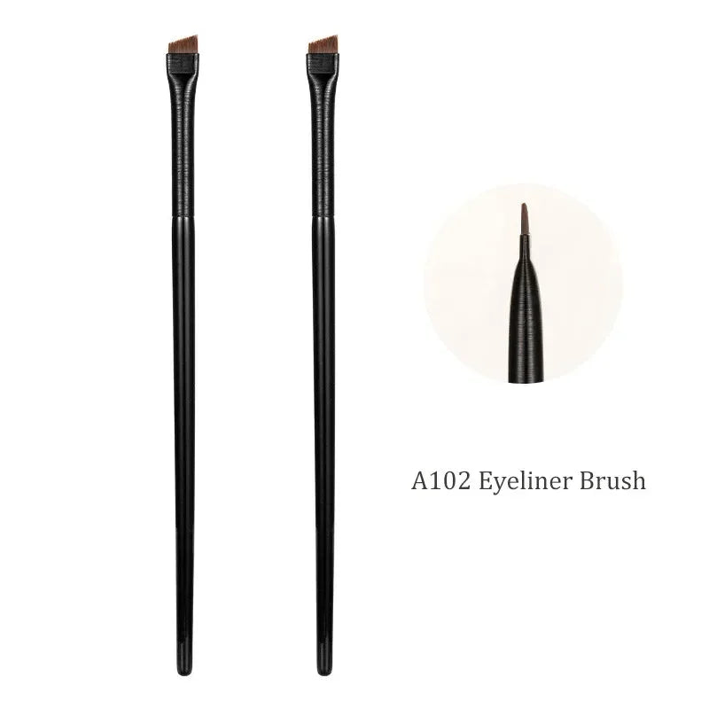 Professional Angled Eyebrow & Eyeliner Brush Set – 2 Pcs