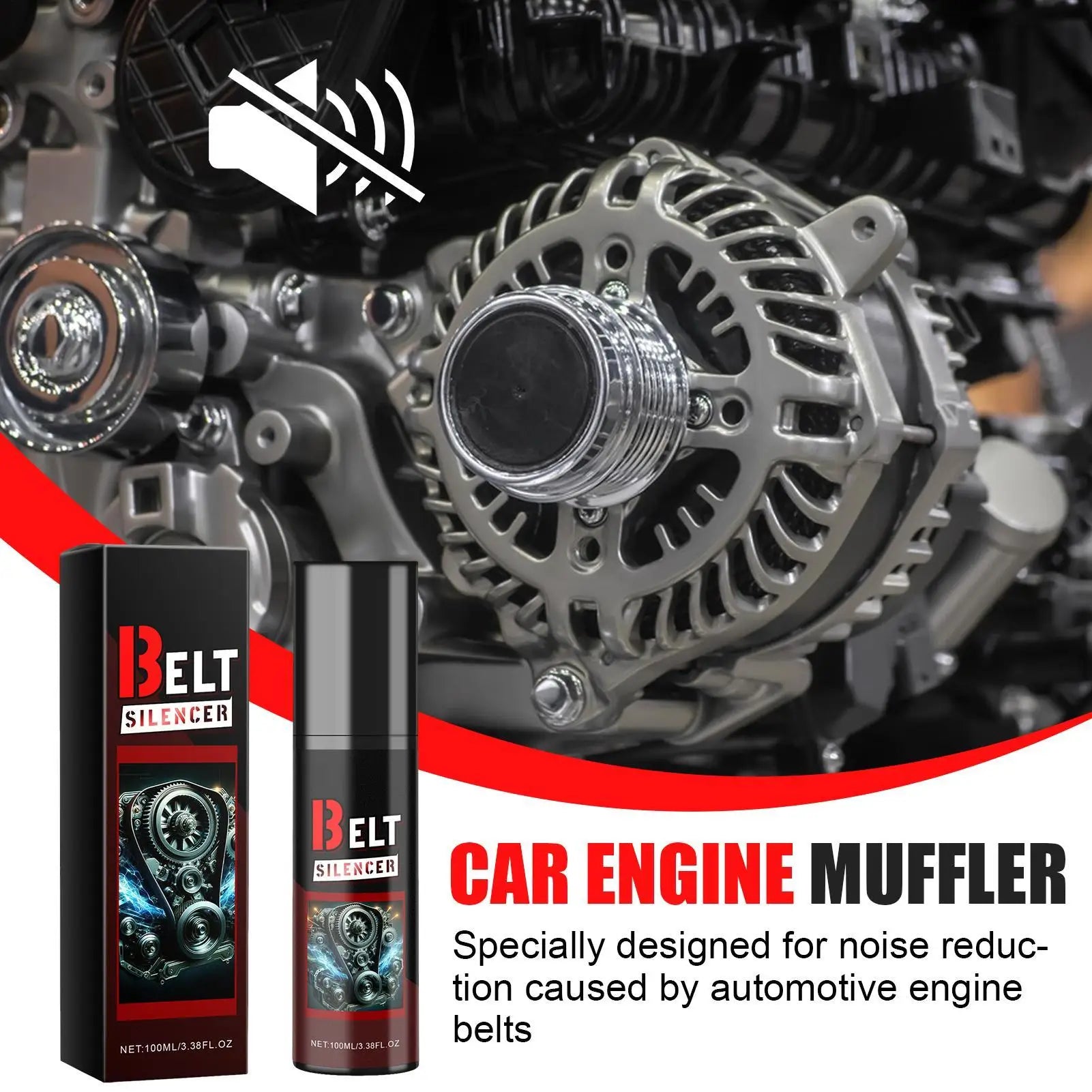 Car Belt Dressing Spray | Quieter Drive & Extended Belt Life Belt Dressing Spray Peaceful Pleasures Health and Wellness