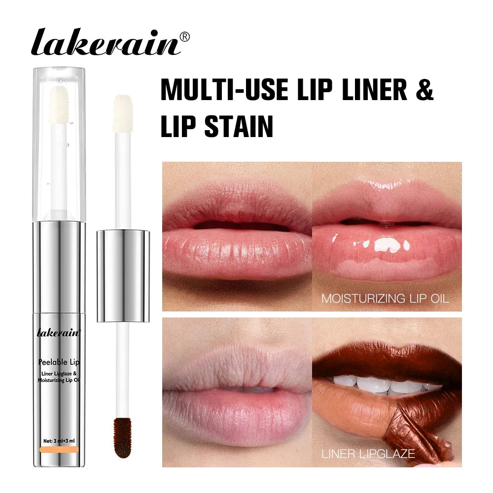 2-in-1 Peel Off Lip Liner & Nourishing Lip Oil | 7 Colors