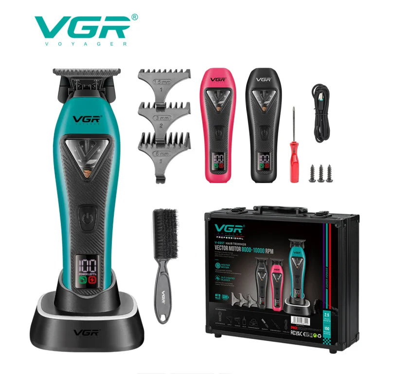 VGR new magnetic levitation electric hair clipper high-end oil head carving hair clipper 10000 RPM high-end push shear V-035T Peaceful Pleasures Health and Wellness USB