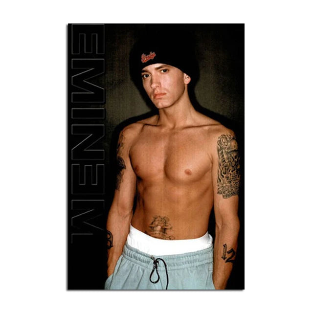 Super Rapper Eminems Posters and Prints Great Rap Singer Canvas Painting Music Star Wall Art Picture for Bedroom Home Decor Peaceful Pleasures Health and Wellness A020 40X60CM