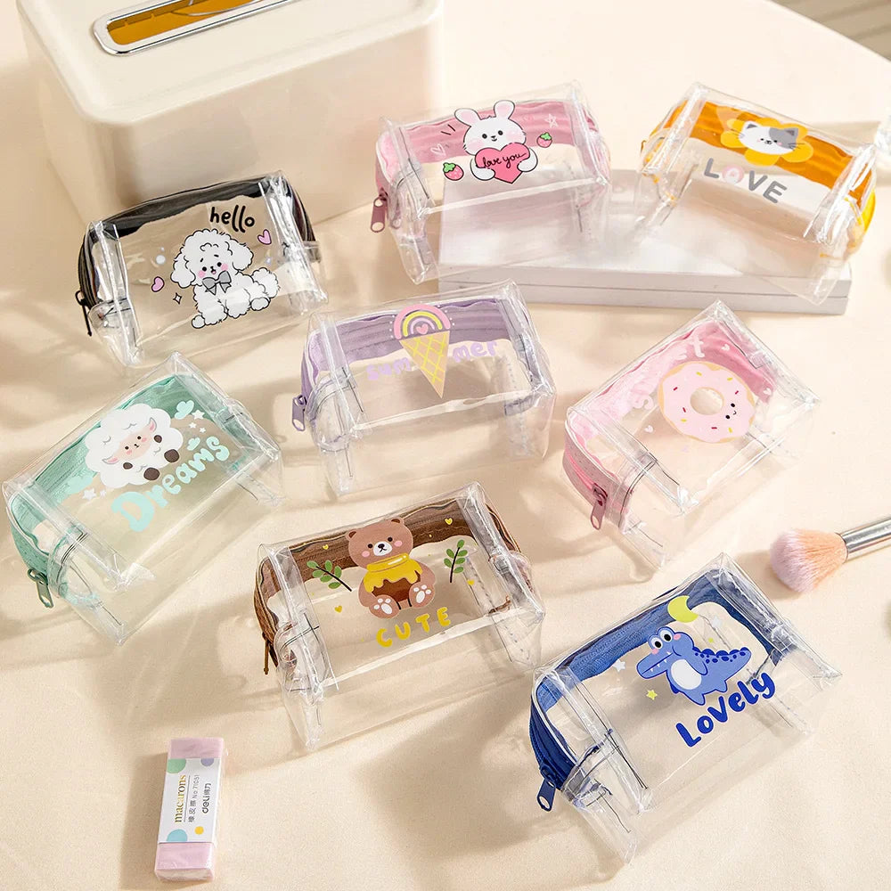 Cartoon Waterproof PVC Organizer Pouch | Cable & Coin Bag