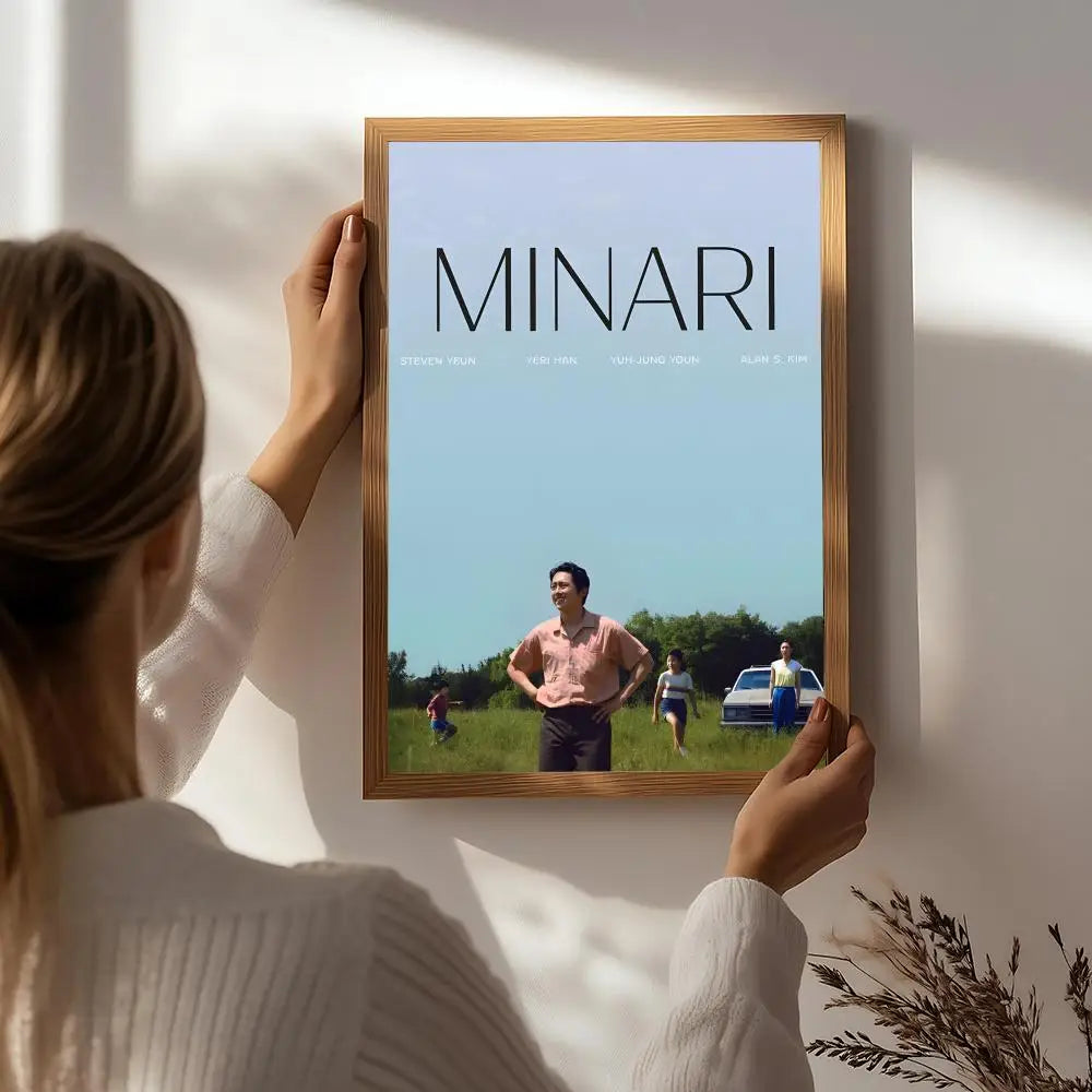 Minari Movie Poster – HD Self-Adhesive Waterproof Wall Art Movie Wall Poster Peaceful Pleasures Health and Wellness White9 15X20cmNoframe