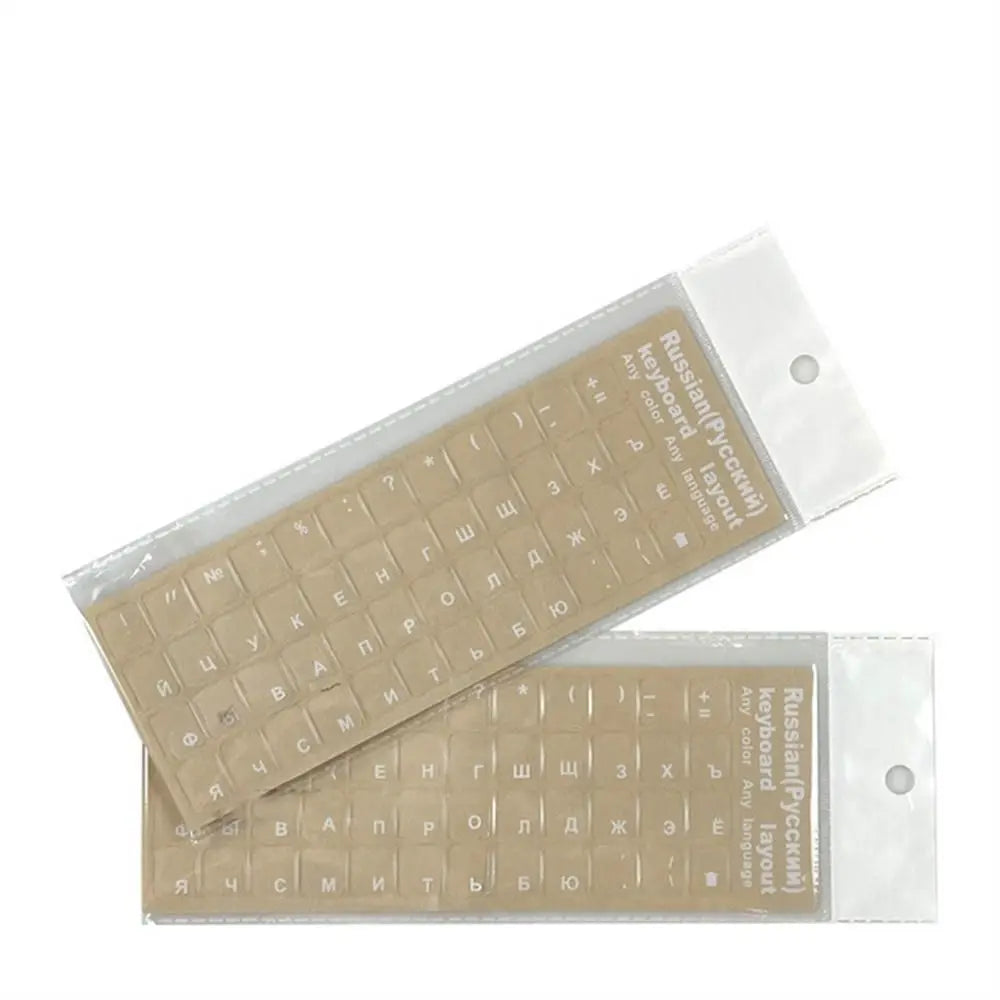 Korean Hebrew Russian Film Keyboard Stickers Keyboard Letter Sticker Computer Keyboard Cover Language Alphabet Sticker Peaceful Pleasures Health and Wellness Russian white